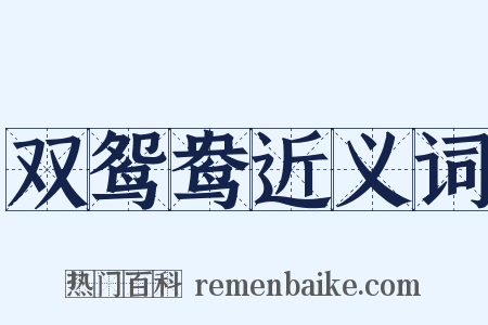 双鸳鸯近义词是什么意思的图片